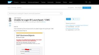 
                            2. Unable to Login BI Launchpad / CMC - SAP Q&A