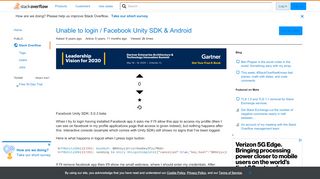 
                            6. Unable to login / Facebook Unity SDK & Android - Stack ...