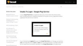 
                            9. Unable To Login - Google Play Service – Help Center
