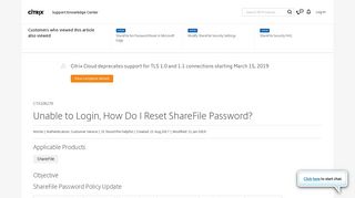 
                            12. Unable to Login, How Do I Reset ShareFile Password?