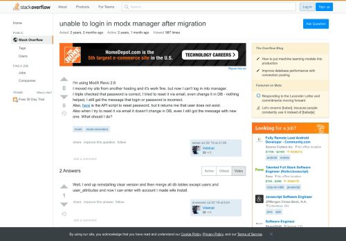 
                            7. unable to login in modx manager after migration - Stack Overflow