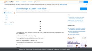 
                            13. Unable to login in Odesk Team Room - Stack Overflow