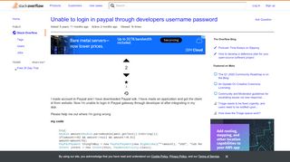 
                            7. Unable to login in paypal through developers username password ...