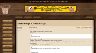 
                            3. unable to login in tomcat manager (Tomcat forum at Coderanch)