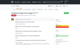 
                            12. Unable to login into mega · Issue #2771 · ncw/rclone · GitHub