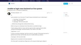 
                            9. Unable to login neos backend on live system - Installation ...