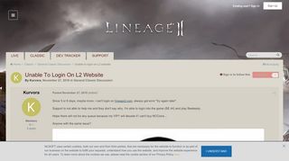 
                            4. Unable to login on L2 website - General Classic Discussion ...