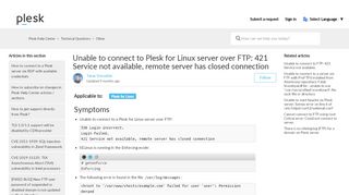 
                            11. Unable to login over FTP: 421 Service not available, remote ...