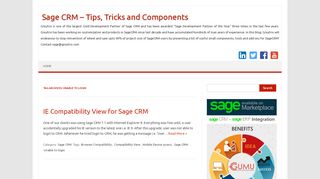 
                            7. Unable to login – Sage CRM – Tips, Tricks and Components - Greytrix