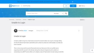 
                            7. Unable to Login - TeamViewer Community - 34170