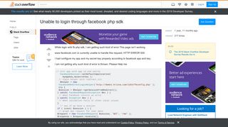 
                            1. Unable to login through facebook php sdk - Stack Overflow