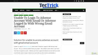 
                            12. Unable To Login To Adsense Account With Email Or Adsense Logged ...