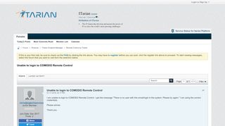 
                            9. Unable to login to COMODO Remote Control - ITarian Forum | Sign up ...