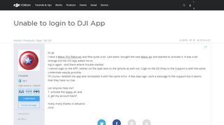 
                            3. Unable to login to DJI App | DJI FORUM