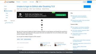 
                            12. Unable to login to GitHub after Disabling TLS - Stack Overflow