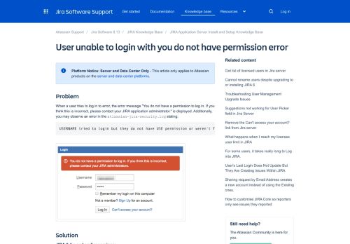 
                            4. Unable to login to JIRA applications - Atlassian Documentation