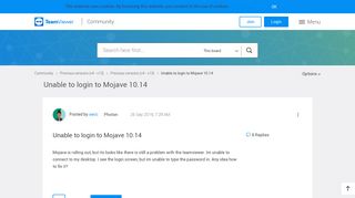 
                            8. Unable to login to Mojave 10.14 - TeamViewer Community - 44511