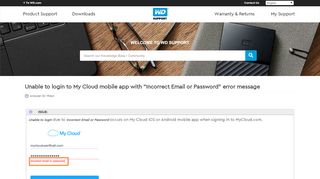 
                            10. Unable to login to My Cloud mobile app with 