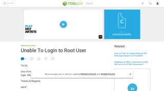 
                            3. Unable To Login to Root User - IT Toolbox