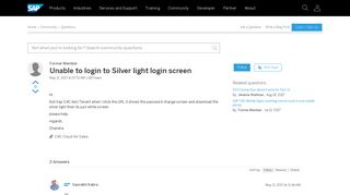 
                            9. Unable to login to Silver light login screen - SAP Q&A