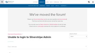 
                            1. Unable to login to Silverstripe Admin » General Questions ...