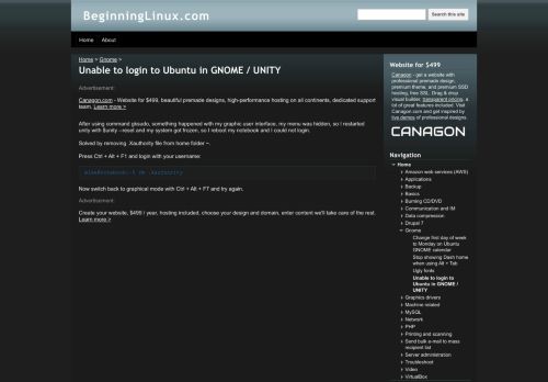 
                            2. Unable to login to Ubuntu in GNOME / UNITY - BeginningLinux.com
