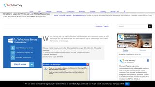 
                            11. Unable to Login to Windows Live (MSN) Messenger with 80048820 ...