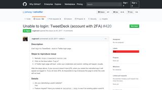 
                            10. Unable to login: TweetDeck (account with 2FA) · Issue #420 · jiahaog ...