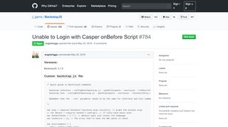 
                            7. Unable to Login with Casper onBefore Script · Issue #784 · garris ...