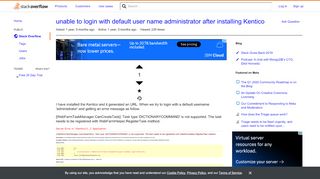 
                            8. unable to login with default user name administrator after ...