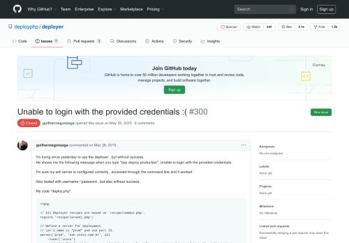 
                            1. Unable to login with the provided credentials :( · Issue #300 ...