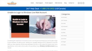 
                            5. Unable to Login/Sign-in to Window Live Mail Account 1-888-335-2111 ...