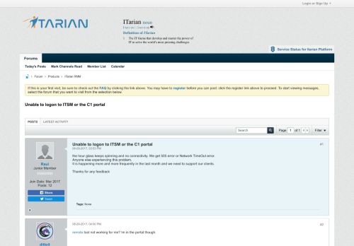 
                            6. Unable to logon to ITSM or the C1 portal - ITarian Forum | Sign up ...