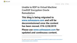 
                            2. Unable to RDP to Virtual Machine: CredSSP Encryption Oracle ...