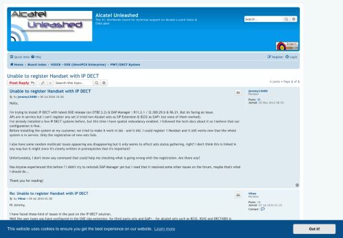 
                            7. Unable to register Handset with IP DECT - Alcatel Unleashed