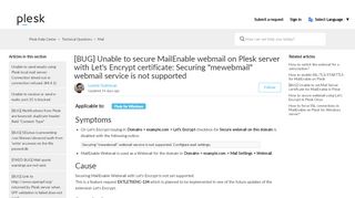 
                            9. Unable to secure MailEnable webmail with Let's Encrypt: Securing ...