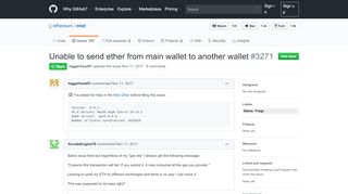 
                            2. Unable to send ether from main wallet to another wallet · Issue #3271 ...