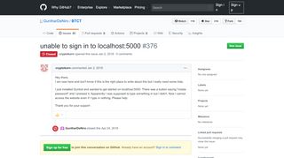 
                            3. unable to sign in to localhost:5000 · Issue #376 · ...