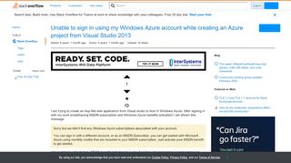 
                            10. Unable to sign in using my Windows Azure account while creating an ...