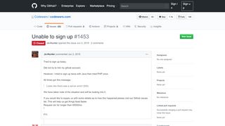 
                            5. Unable to sign up · Issue #1453 · Codewars/codewars.com · GitHub