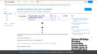 
                            5. Unable to signUp a new user in quickblox - Stack Overflow