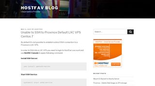 
                            3. Unable to SSH to Proxmox Default LXC VPS Centos 7 – HostFav Blog