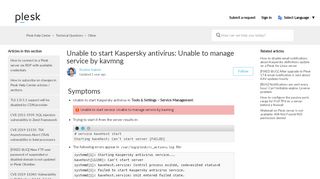 
                            13. Unable to start Kaspersky antivirus: Unable to manage service by ...