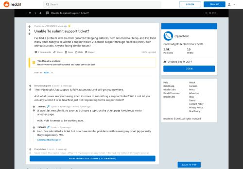 
                            8. Unable To submit support ticket? : gearbest - Reddit