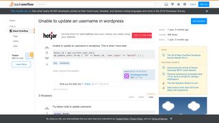 
                            3. Unable to update an username in wordpress - Stack Overflow