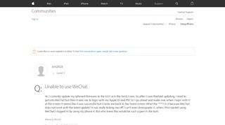 
                            2. Unable to use WeChat - Apple Community - Apple Discussions