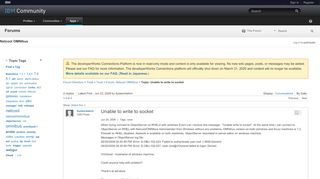 
                            4. Unable to write to socket - Netcool OMNIbus Forum - IBM