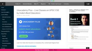 
                            9. Unacademy Plus – Live Classes on UPSC CSE by India's Best ...