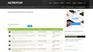 
                            4. Unanswered forum topics | MCreator