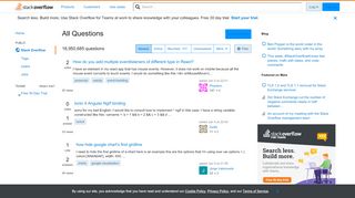 
                            5. Unanswered Questions - Page 17909 - Stack Overflow